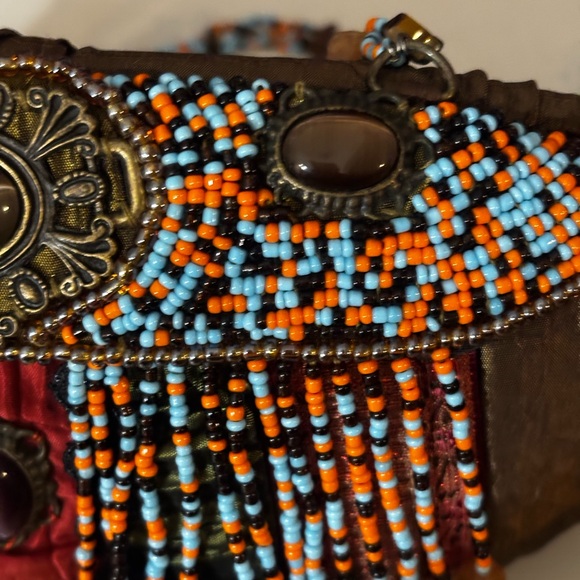 RARE, VINTAGE, NEW Mary Frances “Ember Oracle” Beaded Handbag - Picture 8 of 15